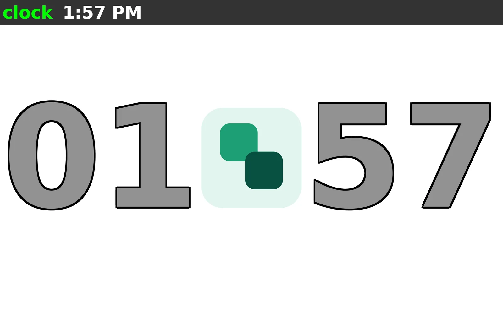 DinkOps gym timer on a TV showing large countdown digits